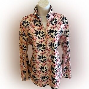 Bette&Court Quarter Zip - L pink.  Black , white , nylon spandex